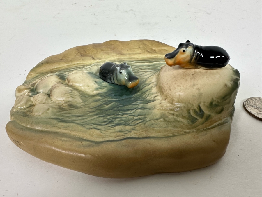 Hagen Renaker California Hippo River With Pair Of Miniature Hippos [Photo 4]