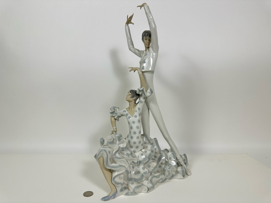 Lladro 'Flamenco Dancers' Porcelain Figurine 20H [Photo 6]