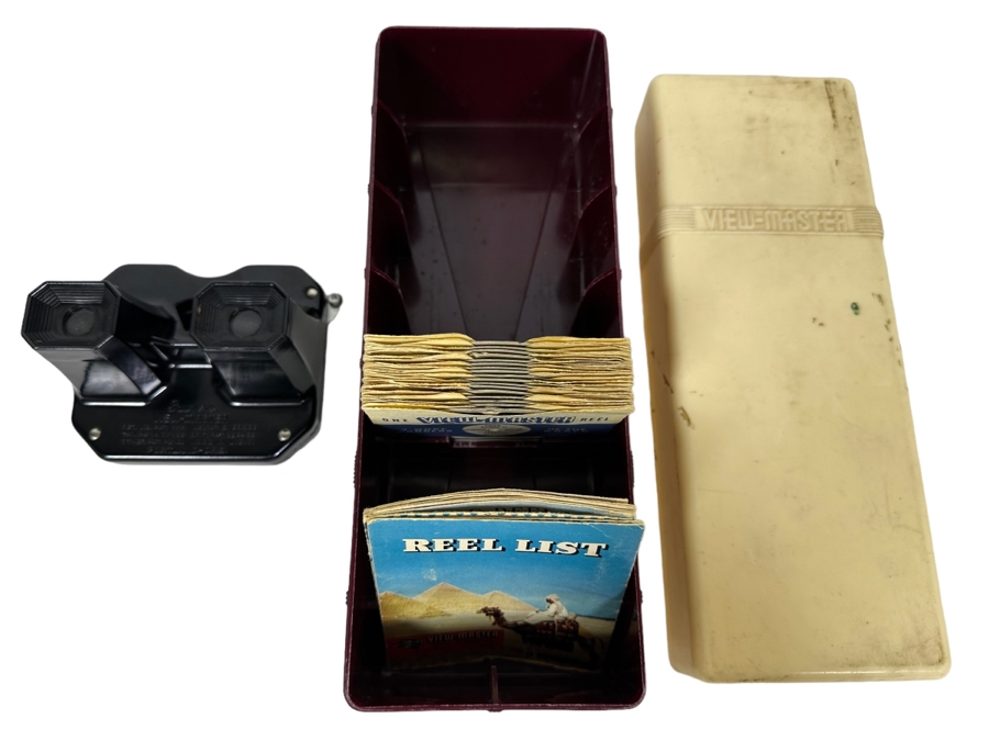 Vintage View-Master With Reels Of Water Skiing, San Francisco, Miss America Beauty Pageant, Movie Stars, Italy And More