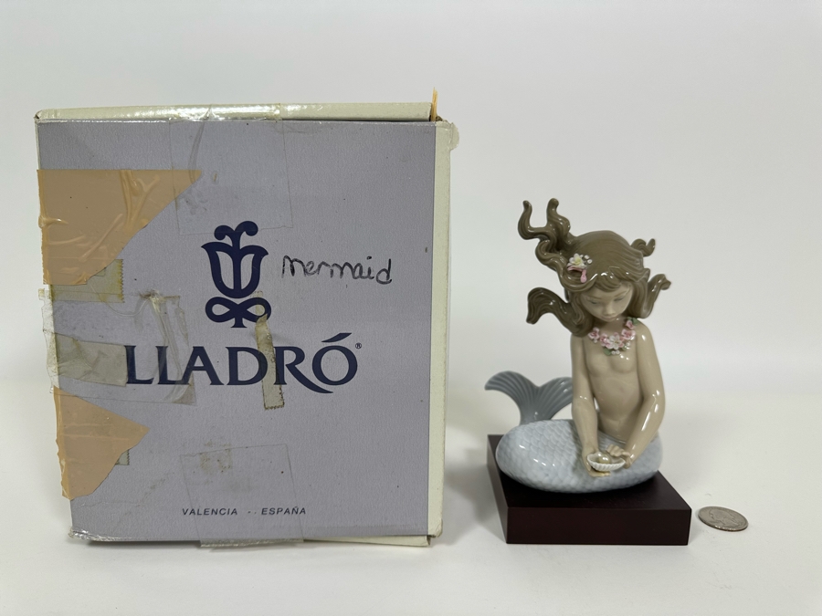 Lladro 'Mirage Mermaid' Porcelain Figurine with Box 6H [Photo 16]