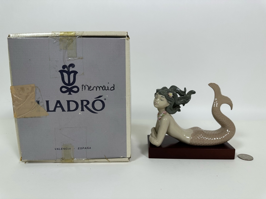 Lladro 'Fantasy Mermaid' Porcelain Figurine with Box 4.3H [Photo 16]