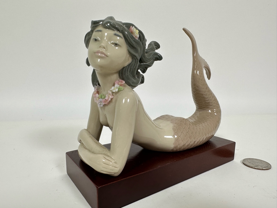 Lladro 'Fantasy Mermaid' Porcelain Figurine with Box 4.3H [Photo 5]