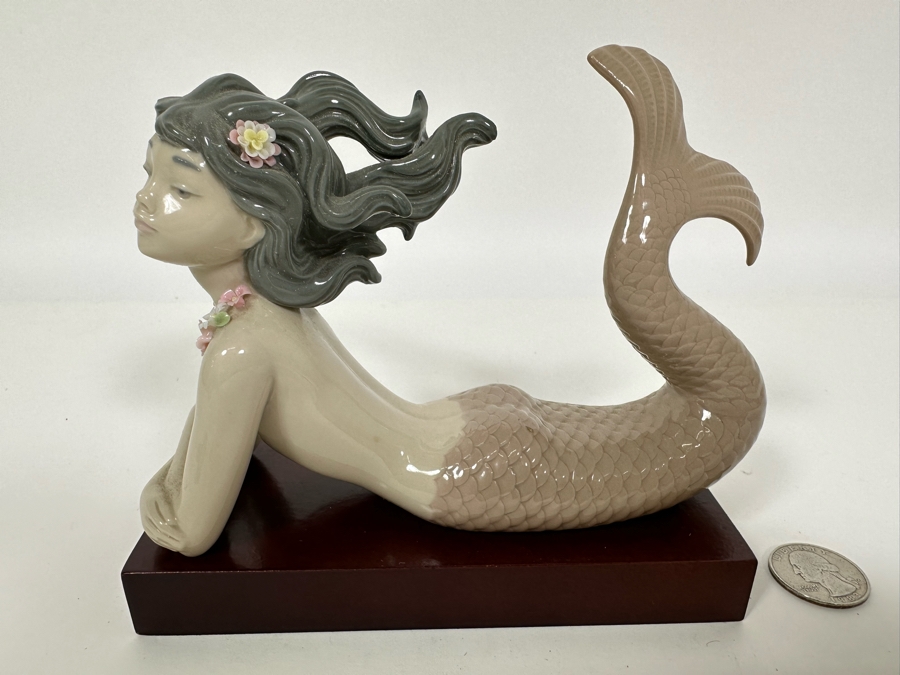 Lladro 'Fantasy Mermaid' Porcelain Figurine with Box 4.3H [Photo 7]