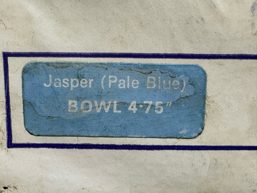 Lot of Vintage Wedgwood Jasperware Pale Blue Bowl, Spill Vase with Box and Cupid Vase 3.75H, 6.5H and 4.5H [Photo 24]