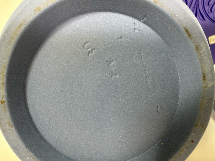 Lot of Vintage Wedgwood Jasperware Pale Blue Estruscan Jug with Box, Creamer Jug with Box, Creamer and Cameo Pitcher 6, 5.25, 3 and 4.25H [Photo 12]