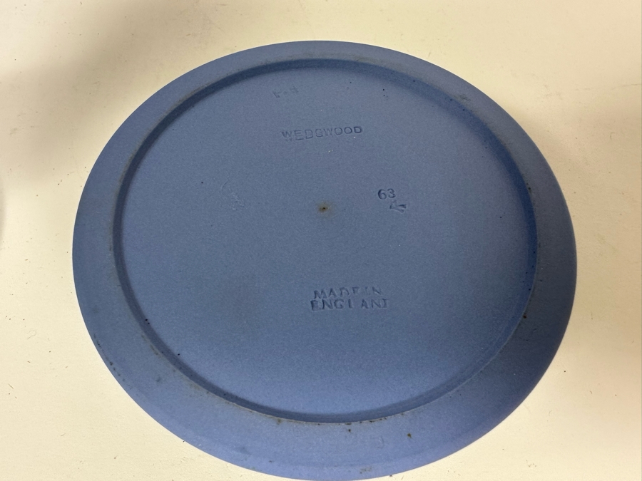 Lot of Vintage Wedgwood Jasperware Pale Blue Reading Candlesticks and Candle Holders with Lighter and One Box. 5H and 1.5H	 [Photo 13]