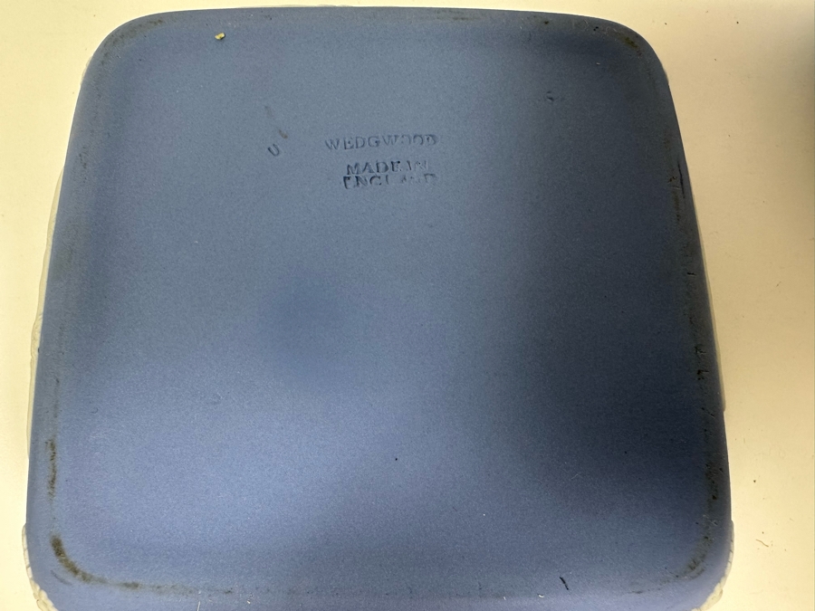 Lot of Vintage Wedgwood Jasperware Pale Blue Boxes including Candy Heart Box, Egg Candy Box, Candy Box, Square Trinket Box. From 4W to 5W [Photo 12]