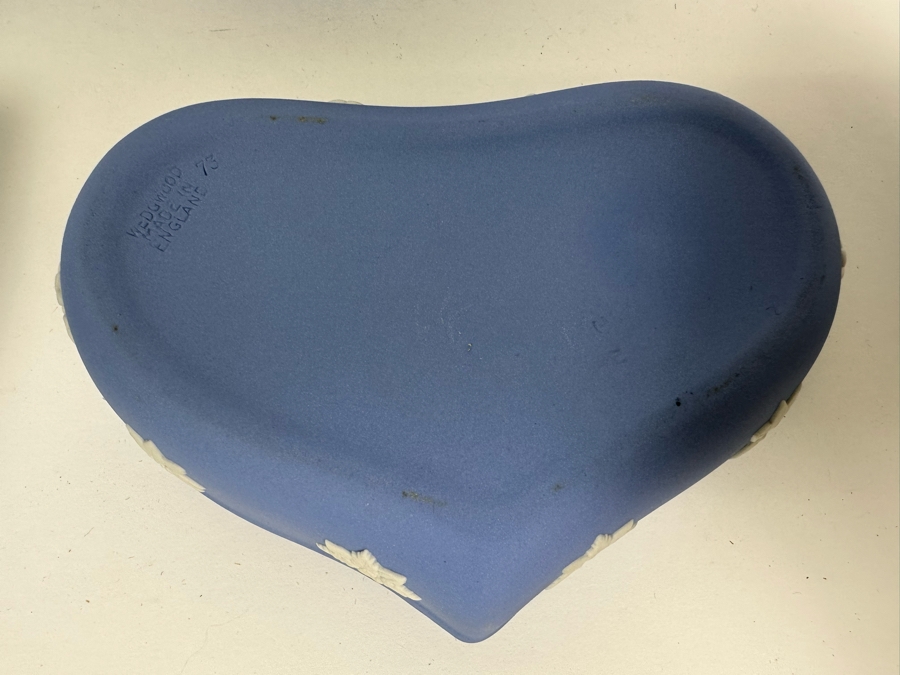 Lot of Vintage Wedgwood Jasperware Pale Blue Boxes including Candy Heart Box, Egg Candy Box, Candy Box, Square Trinket Box. From 4W to 5W [Photo 13]