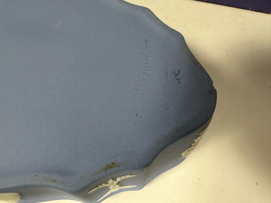 Lot of Vintage Wedgwood Jasperware Pale Blue Boxes including Candy Heart Box, Egg Candy Box, Candy Box, Square Trinket Box. From 4W to 5W [Photo 16]