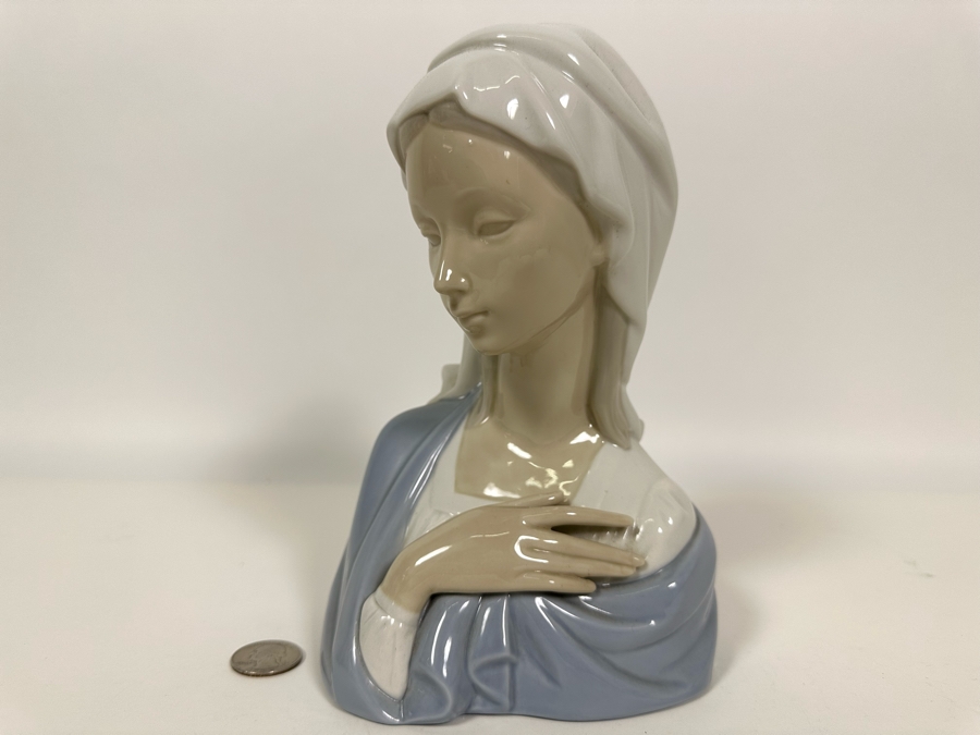 Lladro 'Madonna Bust' Porcelain Figurine 9H [Photo 3]