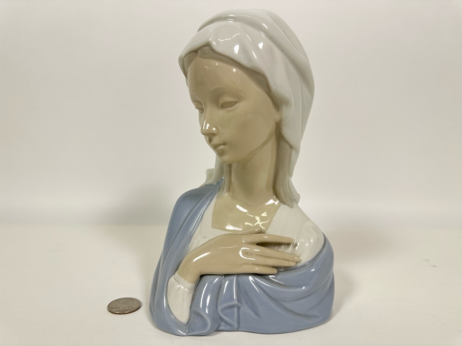 Lladro 'Madonna Bust' Porcelain Figurine 9H [Photo 2]
