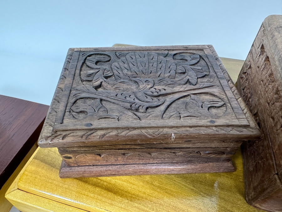 Collection Of Vintage Wooden Boxes Of Various Sizes [Photo 9]