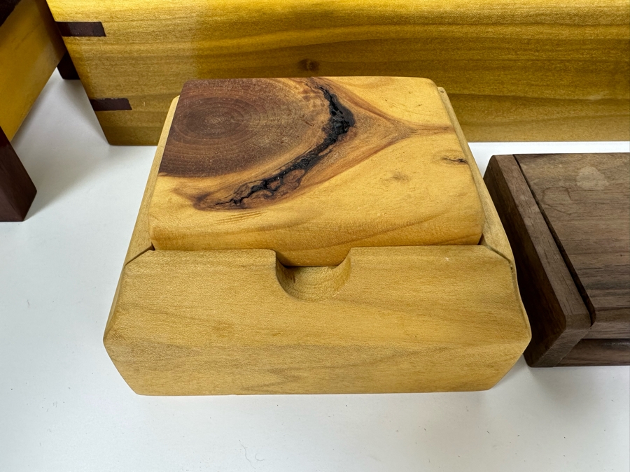 Collection Of Vintage Wooden Boxes Of Various Sizes [Photo 4]