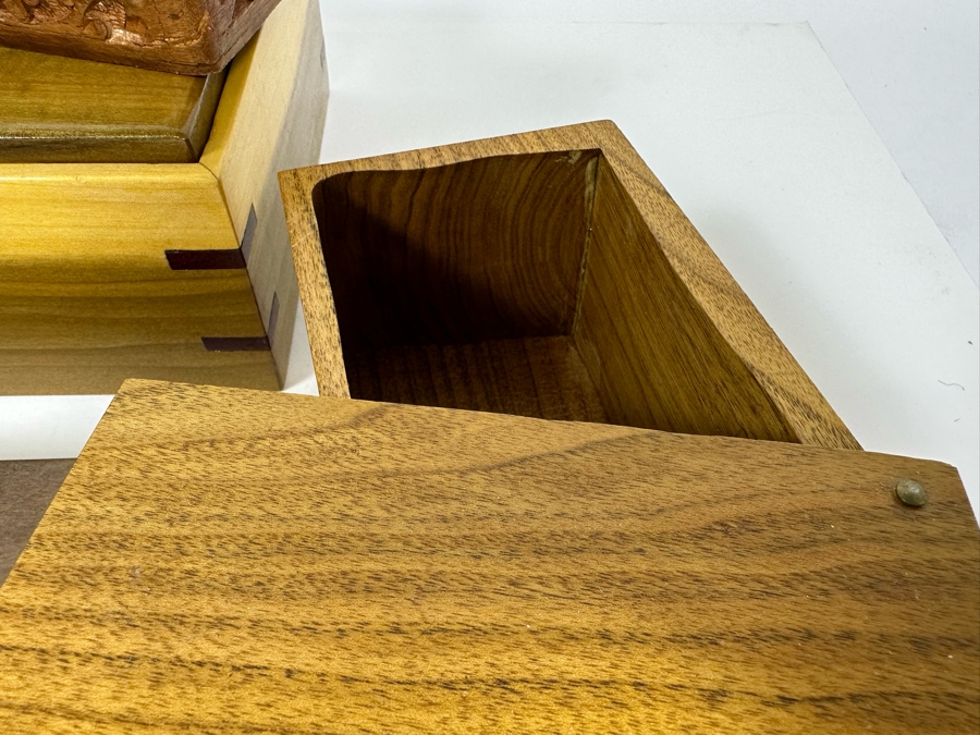 Collection Of Vintage Wooden Boxes Of Various Sizes [Photo 7]