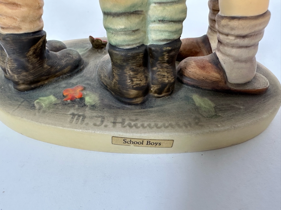 Vintage German Hummel 'School Boys' Figurine c1961 7.25H [Photo 6]