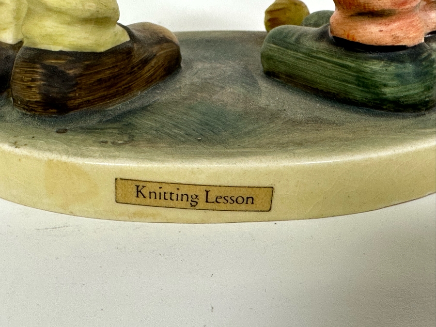 Vintage German Hummel 'Knitting Lesson' Figurine 7.5H		 [Photo 6]