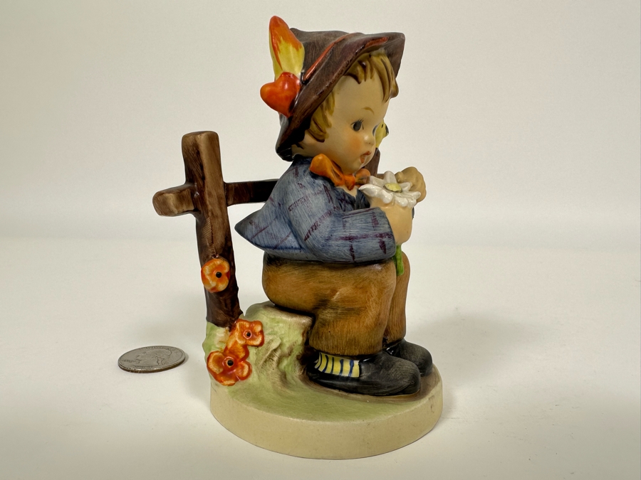 Vintage German Hummel 'She Loves Me, She Loves Me Not' Figurine 4.25H		 [Photo 7]
