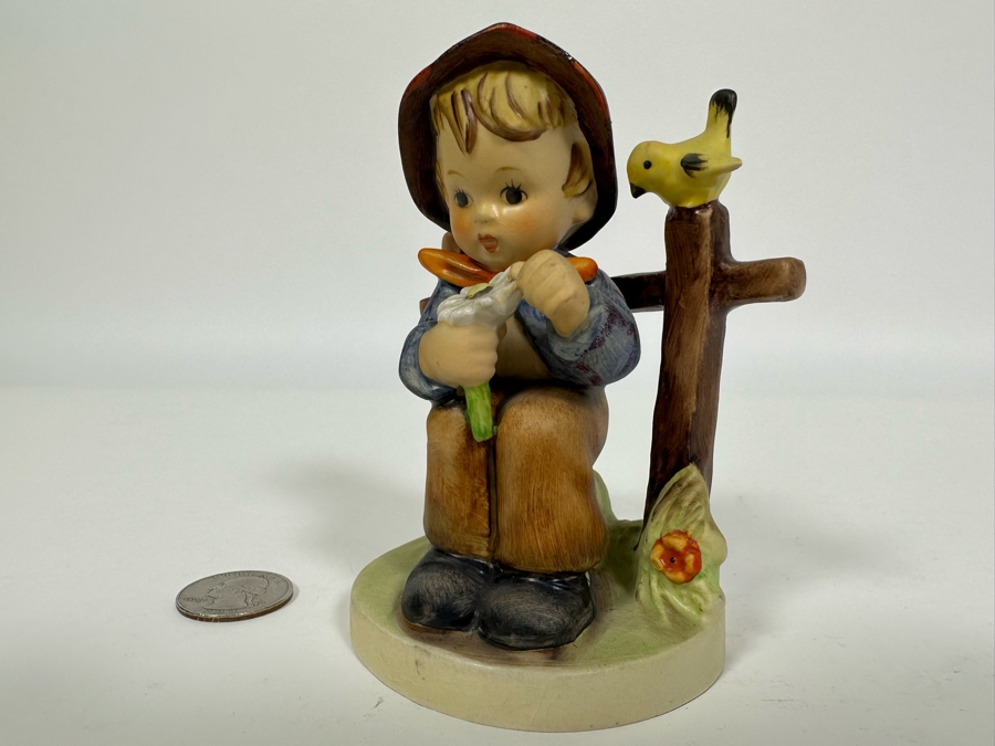 Vintage German Hummel 'She Loves Me, She Loves Me Not' Figurine 4.25H		 [Photo 4]