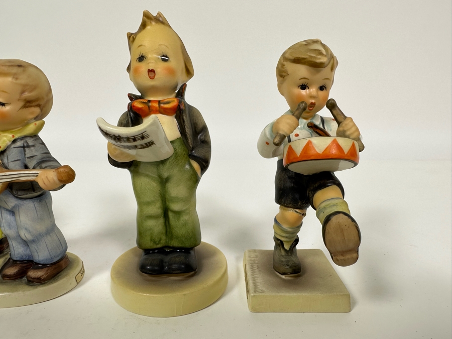 Lot of Vintage German Hummels including 'Joyful', 'Happy Days', 'Soloist' and 'Little Drummer' Figurines 4 - 4.7.5H		 [Photo 6]