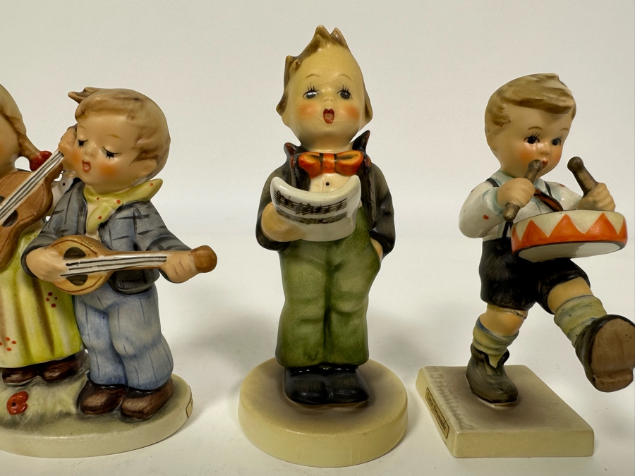 Lot of Vintage German Hummels including 'Joyful', 'Happy Days', 'Soloist' and 'Little Drummer' Figurines 4 - 4.7.5H		 [Photo 5]