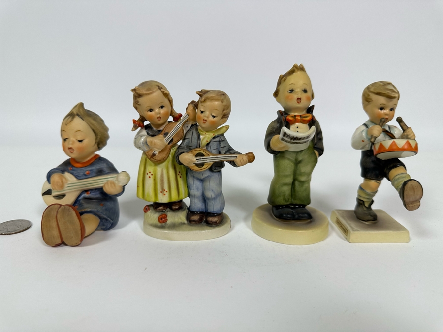 Lot of Vintage German Hummels including 'Joyful', 'Happy Days', 'Soloist' and 'Little Drummer' Figurines 4 - 4.7.5H		 [Photo 3]