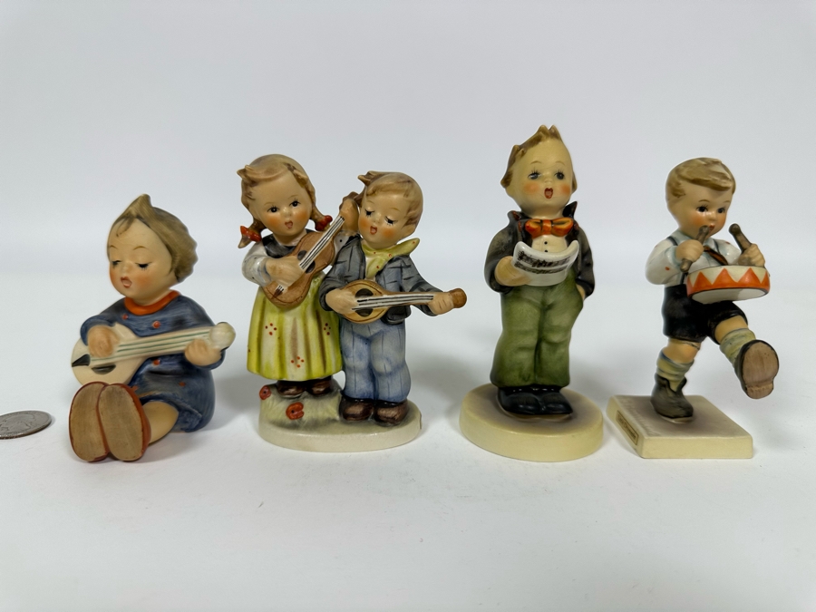 Lot of Vintage German Hummels including 'Joyful', 'Happy Days', 'Soloist' and 'Little Drummer' Figurines 4 - 4.7.5H		 [Photo 2]