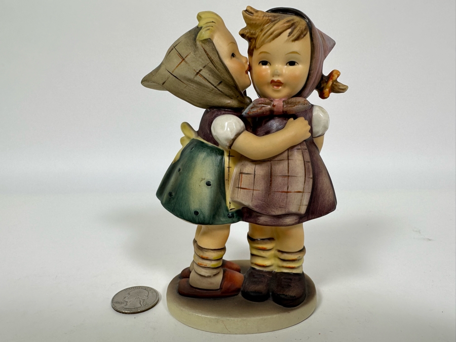 Vintage German Hummel 'Telling Her Secret' Figurine 5.25H		 [Photo 3]