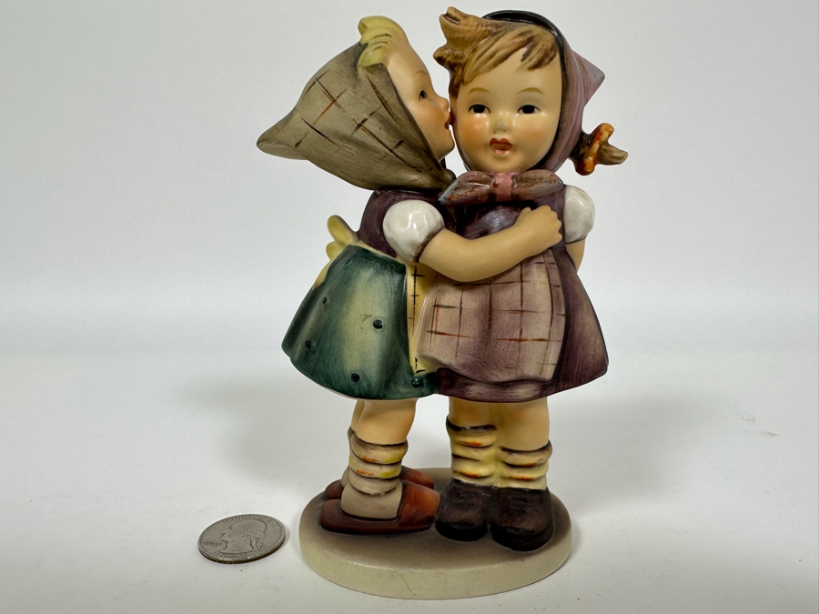 Vintage German Hummel 'Telling Her Secret' Figurine 5.25H		 [Photo 2]