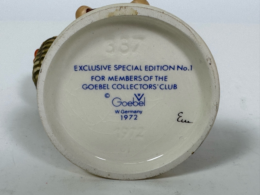 Vintage German Hummel 'I Love You Valentines Day' Special Edition No.1 Figurine 5.5H		 [Photo 7]