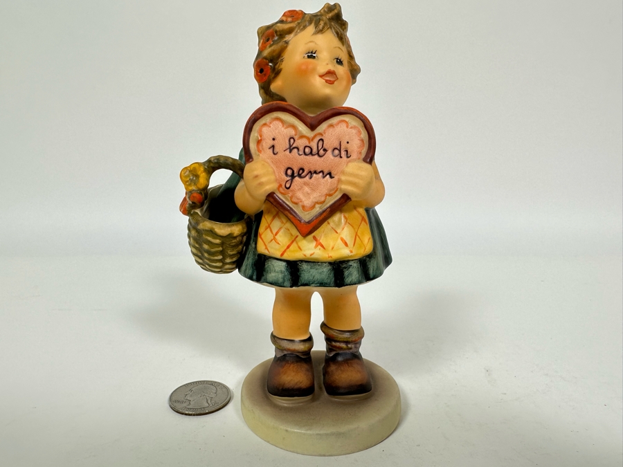 Vintage German Hummel 'I Love You Valentines Day' Special Edition No.1 Figurine 5.5H		 [Photo 2]