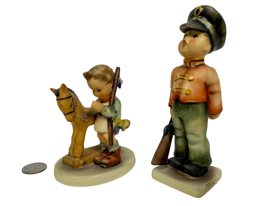 Lot of Vintage German Hummels including 'Prayer Before Battle' and 'Soldier Boy' Figurines 4.25 and  5.75H [Photo 1]