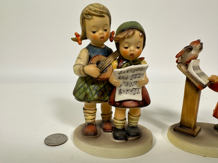 Lot of Vintage German Hummels including 'Close Harmony' and 'Bird Duet' Figurines 5.25 and 4H [Photo 4]