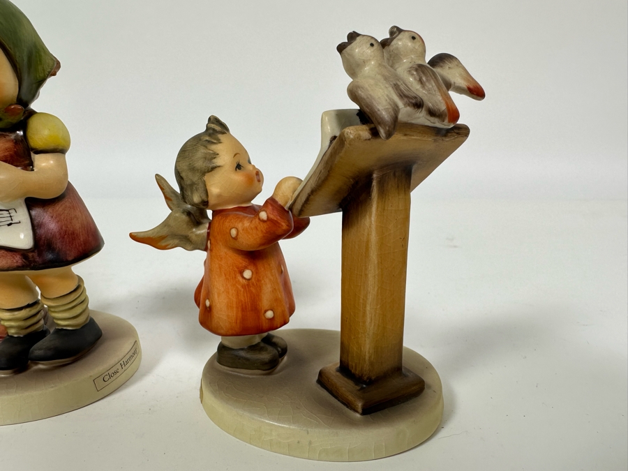Lot of Vintage German Hummels including 'Close Harmony' and 'Bird Duet' Figurines 5.25 and 4H [Photo 8]