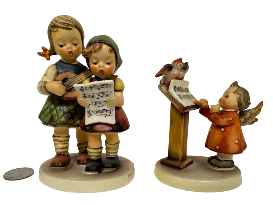 Lot of Vintage German Hummels including 'Close Harmony' and 'Bird Duet' Figurines 5.25 and 4H [Photo 1]