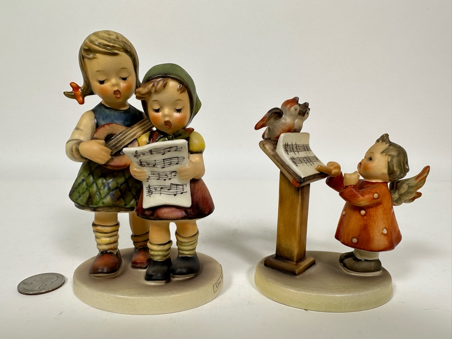 Lot of Vintage German Hummels including 'Close Harmony' and 'Bird Duet' Figurines 5.25 and 4H [Photo 3]