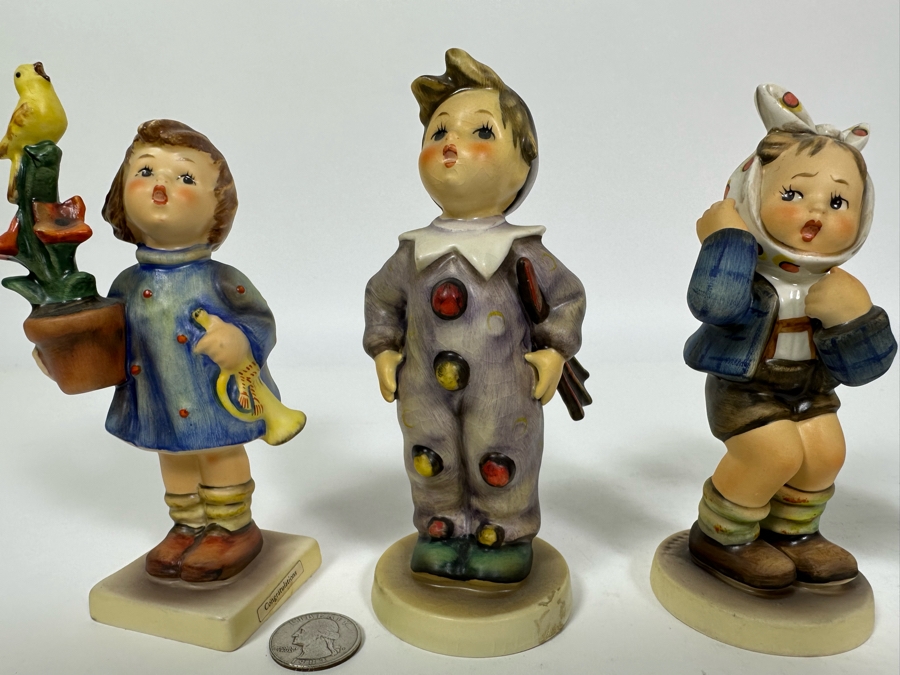 Lot of Vintage German Hummels including 'Congratulations', 'Carnival', 'Boy with Toothache' and 'Postman' Figurines Approximately 5.5H [Photo 5]