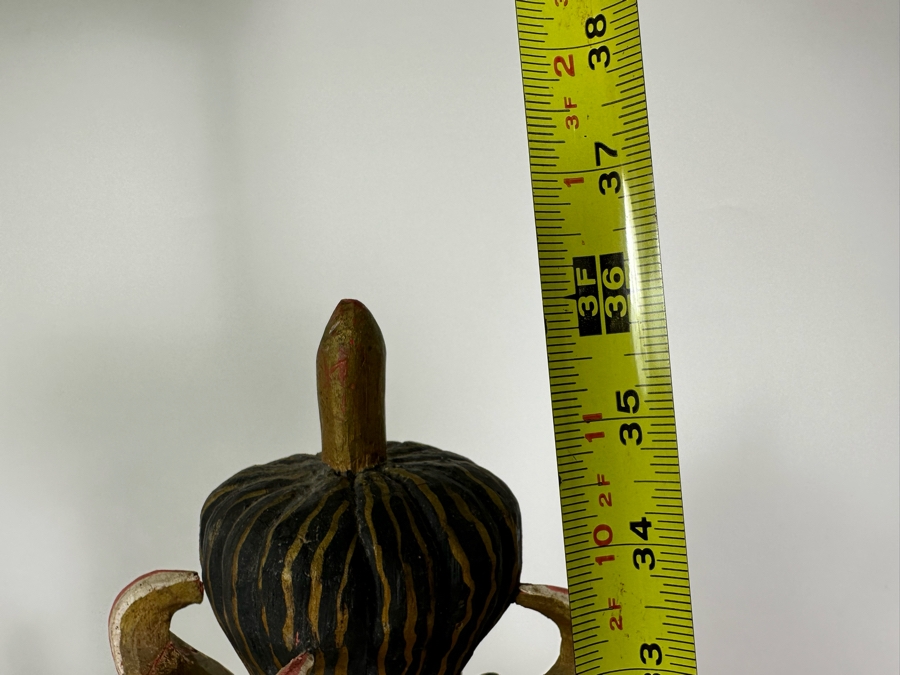 Vintage Indonesian Wooden Carved Tower 36H [Photo 10]