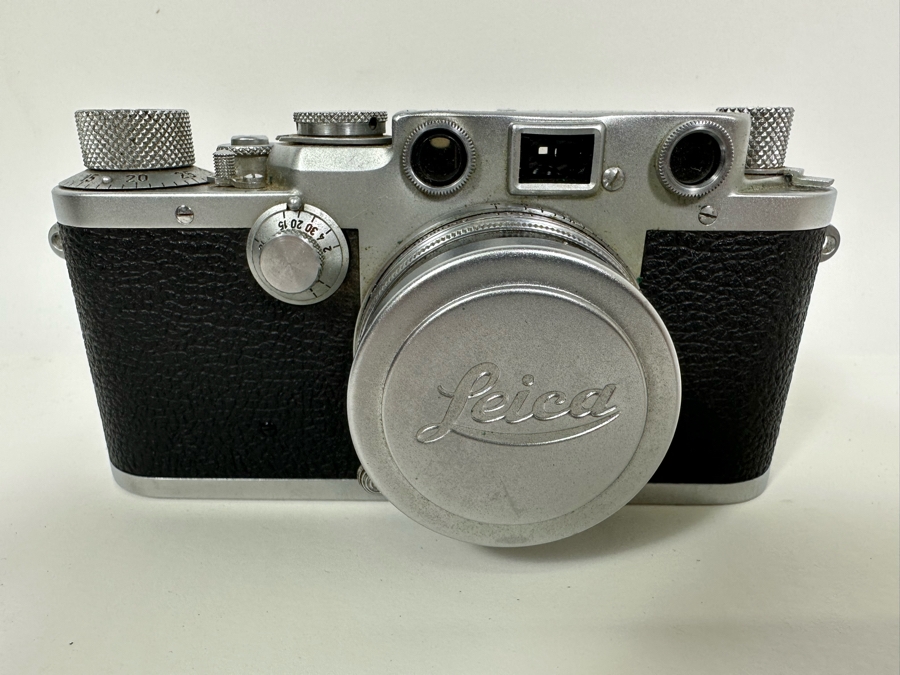 Vintage 1951 Leica IIIf Film Camera Ernst Leitz Wetzlar Germany SN 569527 With Leica 5cm f/2 Summitar Lens And Accessories [Photo 3]