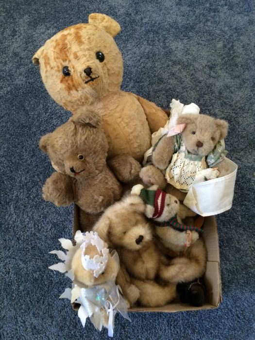 Toy Bear Lot - One Large Vintage Bear with Button Eyes