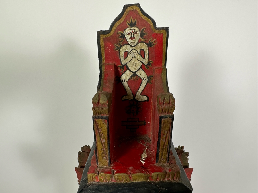 Vintage Indonesian Wooden Carved Tower 34H [Photo 6]