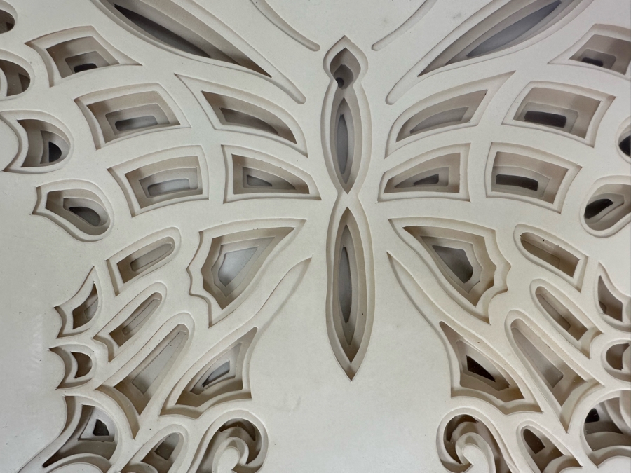 Jack Eisner Three Dimensional Paper Butterfly Sculpture 1970s Hand Signed Eisner Shadowbox Framed 16W X 12D X 2H [Photo 5]