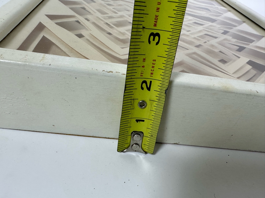 Jack Eisner Three Dimensional Abstract Geometric Sculpture 1970s Hand Signed Eisner Shadowbox Framed 12W X 15D X 2H [Photo 12]