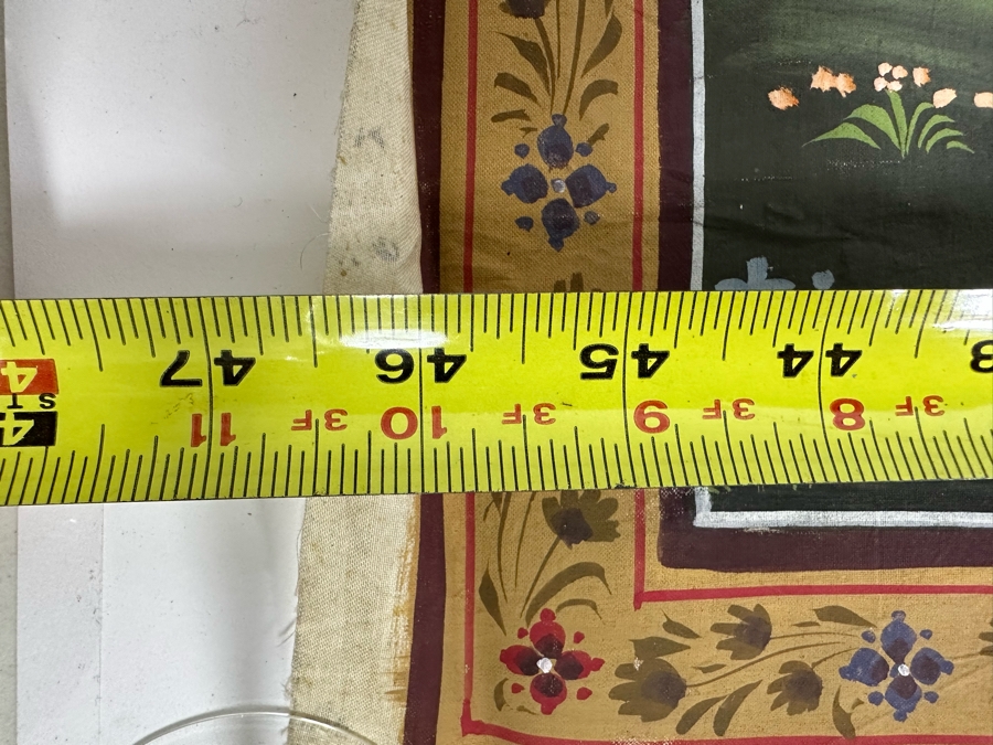 Original Vintage Indian Paintings On Silk 46.5W X 18H [Photo 9]