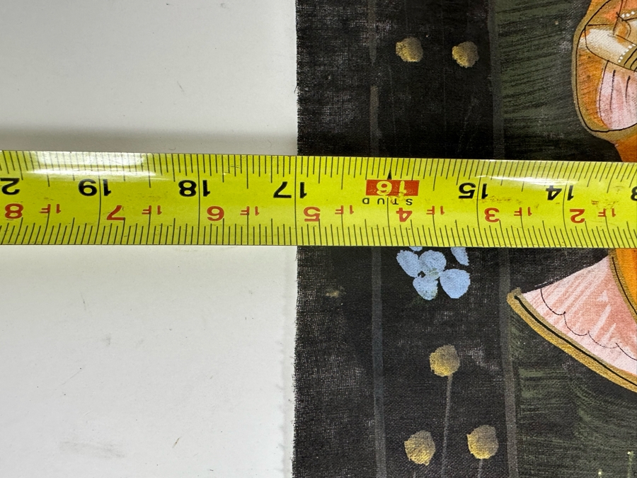 Original Vintage Indian Paintings On Silk 17W X 19.5H [Photo 9]