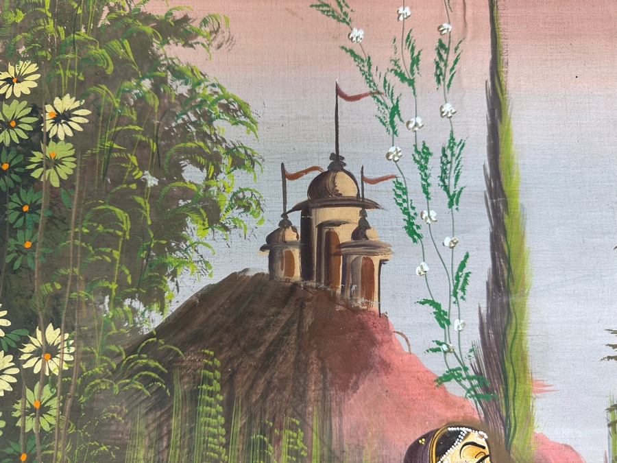 Original Vintage Indian Paintings On Silk 30W X 27.5H [Photo 11]