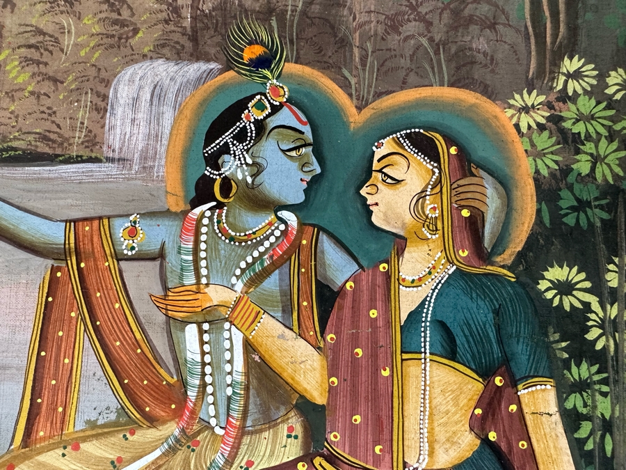 Original Vintage Indian Paintings On Silk 30W X 27.5H [Photo 18]