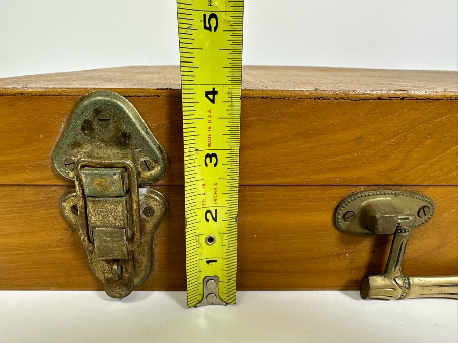 Huge Set Of Bangkok Thailand Brass Bronze Bamboo Flatware With Wooden Storage Box - 154 Pieces 20W X 18D X 4H [Photo 15]