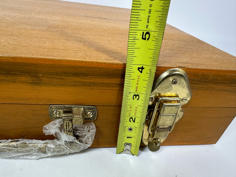 Huge Set Of Thailand Brass Bronze Flatware All New / Sealed Except Ones Shown In Photos With Wooden Storage Box - 122 Pieces 18.5W X 18D X 4H [Photo 18]