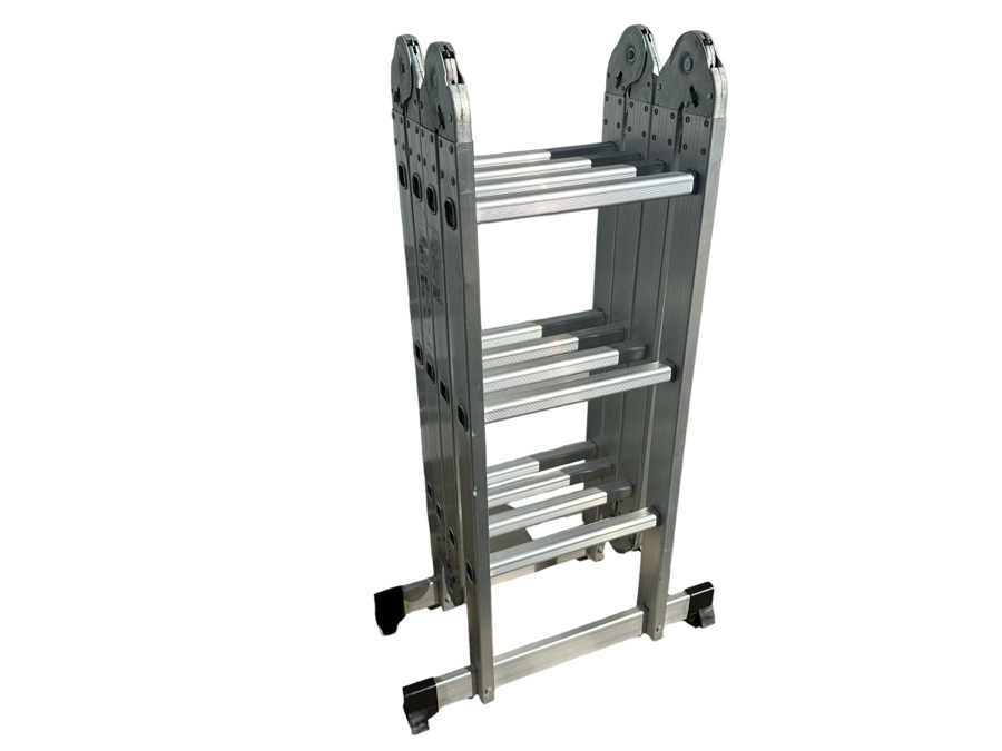 Folding Multi-Purpose Aluminum Extension Ladder EN 131 Standard [Photo 1]