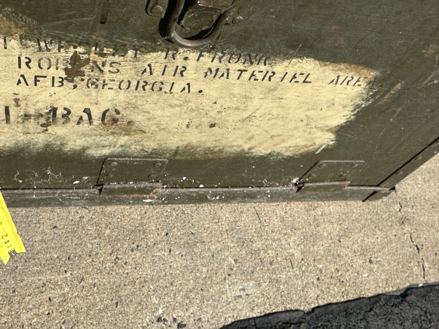 Vintage U.S. Military Footlocker Trunk 30W X 17D X 16.5H [Photo 13]